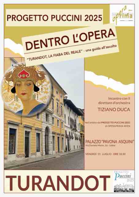Incontro con il M° Tiziano Duca per Progetto Puccini 2025 – Turandot, la fiaba del reale